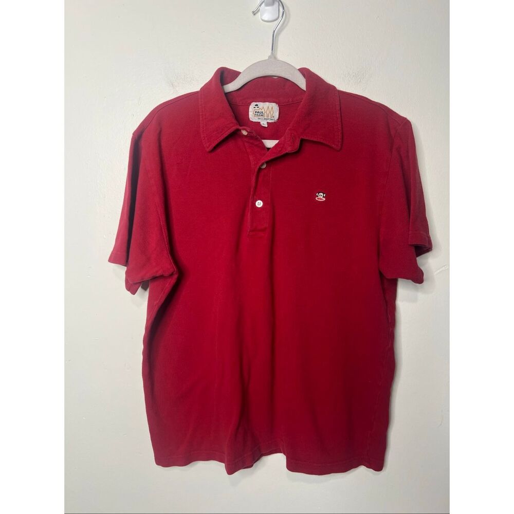 Paul Frank Men's Department Red Collared Polo Shirt Sz L